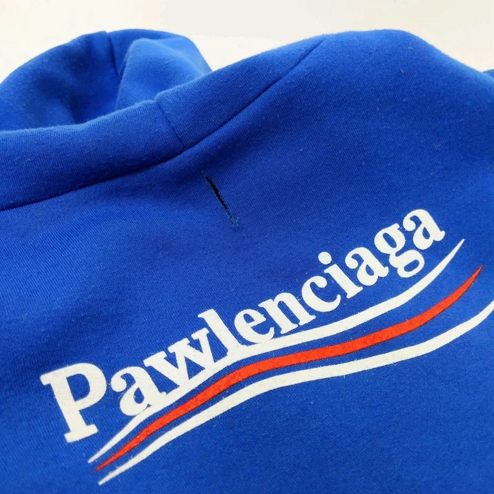Pawlenciaga Small Dog Hoodie Pet Apparel In Blue